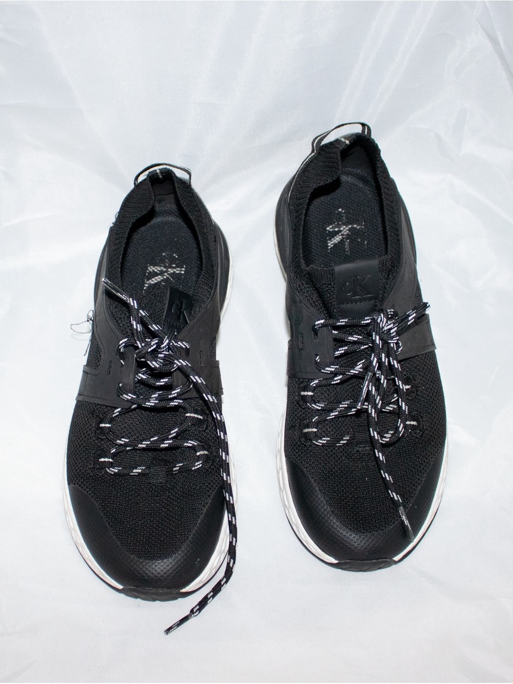 Calvin Klein Jeans Black Knit Sneakers Women’s Size 9